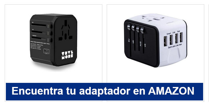 Adaptador enchufe USA-UE/UE-USA