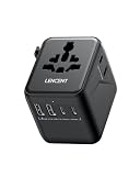 LENCENT Adaptador Internacional de Viaje USB-A + USB-C