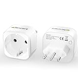 LENCENT 2X Adaptadores de Viaje Italia Tipo L